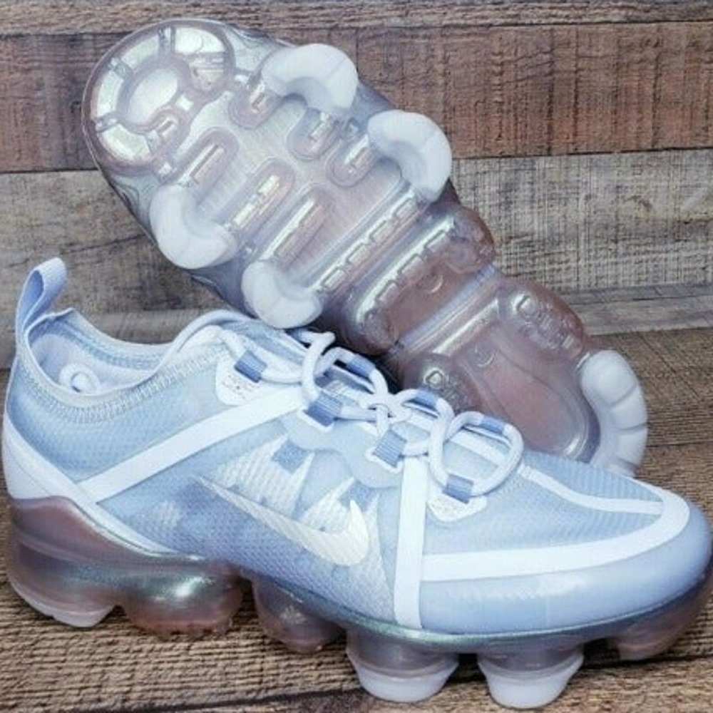 Nike Air VaporMax 2019 GS Shoes Pure Platinum Blue AJ2617-001 Size 5.5Y Women 7